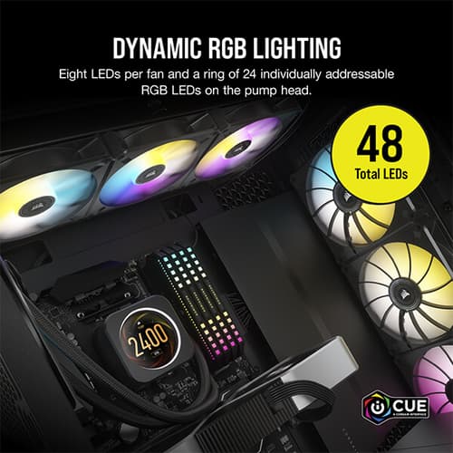 Corsair iCUE H150i Elite LCD Display CPU Liquid Cooler (Black)